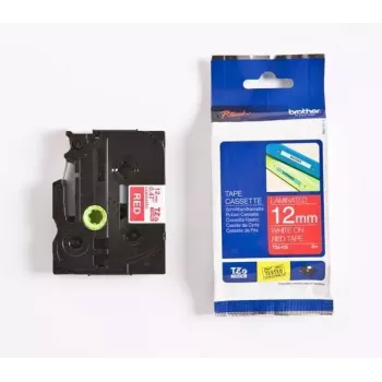Cinta de etiquetar Brother TZ-435 blanco sobre rojo