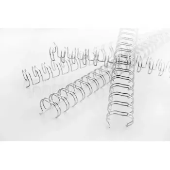 Peines de alambre GBC 3:1 NO4 6 mm A4, plateado, 3 hojas, metal, A4, 6 mm, 320 mm