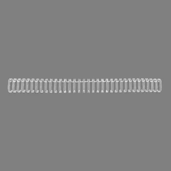 Lomos de alambre GBC WireBind 3:1 NO6 9,5 mm A4, blanco, 3 hojas, metal, A4, 9,5 mm, 297 mm