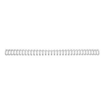 Lomos de alambre GBC WireBind 3:1 NO6 9,5 mm A4, plateado, 3 hojas, metal, A4, 9,5 mm, 316 mm