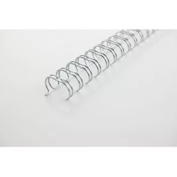 Lomos de alambre GBC WireBind 3:1 NO6 9,5 mm A4, plateado, 3 hojas, metal, A4, 9,5 mm, 316 mm
