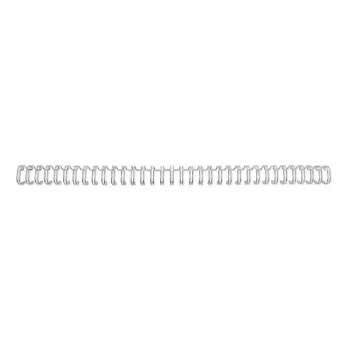 Lomos de alambre GBC WireBind 3:1 NO8 12,5 mm A4, plateado, 3 hojas, metal, A4, 1,25 cm, 280 mm