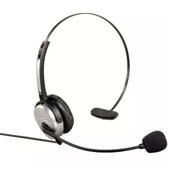 Hama auriculares con diadema con cable oficina/call center negro, plateado