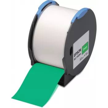 Cinta de etiquetas Epson RC-T5GNA, 50 mm de ancho, verde, 15 m de largo
