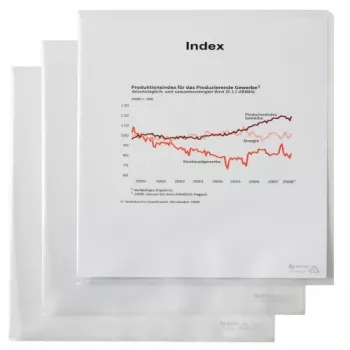 Carpeta de documentos Rexel - estándar, co, A4, polipropileno (PP), transparente, 0,12 mm, 50 unidades, 233 mm