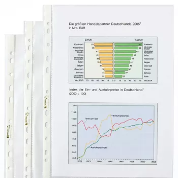 Funda Rexel - Economy glossy, Legal, transparente, polipropileno (PP), vertical, 0,05 mm, 240 mm
