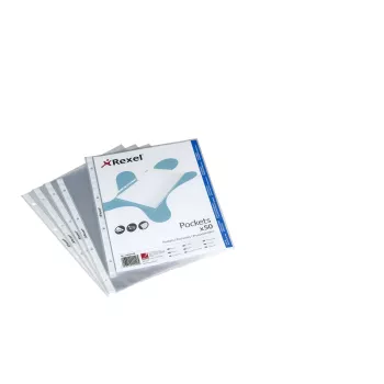 Funda Rexel Crystal Clear A4 abierta por arriba (50), 210 x 297 mm (A4), transparente, polipropileno (PP), vertical, 50 uds.