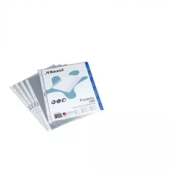 Funda Rexel Crystal Clear A4 abierta por arriba (50), 210 x 297 mm (A4), transparente, polipropileno (PP), vertical, 50 uds.