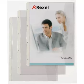 Carpeta de documentos Rexel con solapa plegable, 220 x 300 mm, transparente, 0,13 mm, 250 mm, 328 mm, 4 mm