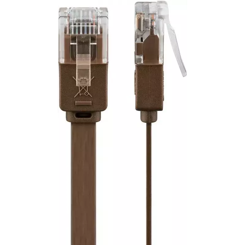 Cable de red Goobay 95896 3 m Cat6 U/UTP Marrón