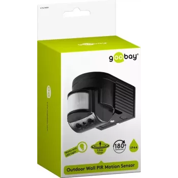 Sensor de montaje en pared Goobay negro 96001