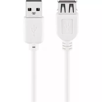 Cable alargador USB 2.0 Hi-Speed Goobay 96198 1,8 m blanco
