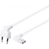 Cable de conexión Goobay conector macho europeo en ángulo en ambos extremos 1,5 m