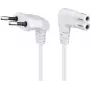 Cable de conexión Goobay conector macho europeo en ángulo en ambos extremos 1,5 m