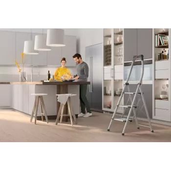 Escalera de tijera Hailo K100 TopLine gris