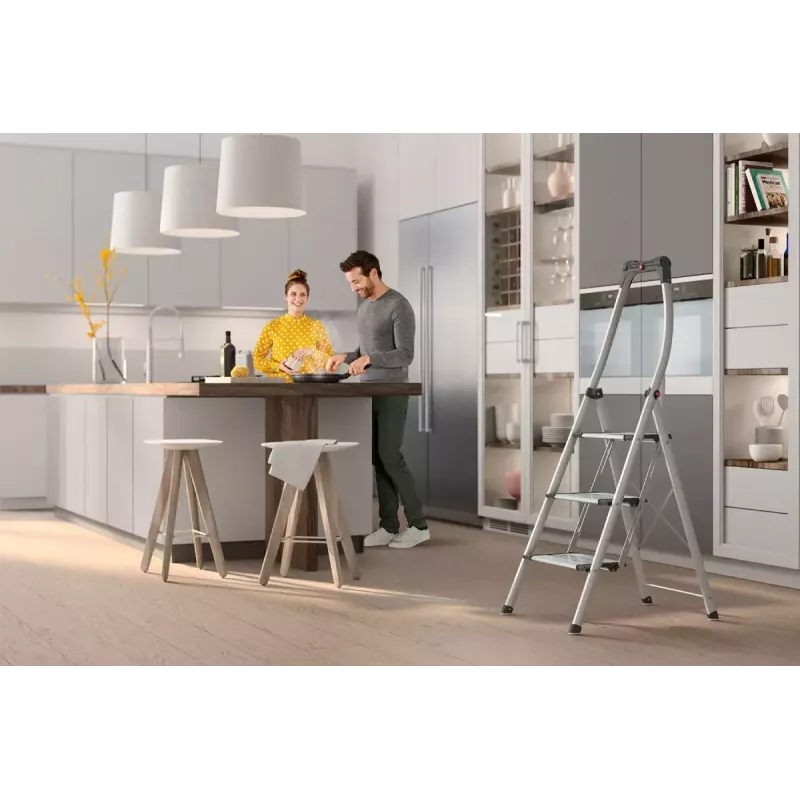 Escalera de tijera Hailo K100 TopLine gris