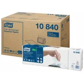 Servilleta Tork 10840 blanca – servilletas de papel desechables de Tork, una capa, plegado estándar