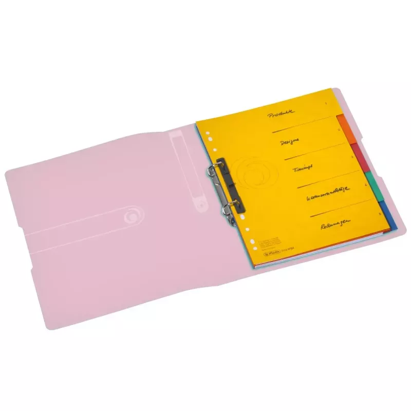 Carpeta de anillas Herlitz 11409026 rosa transparente