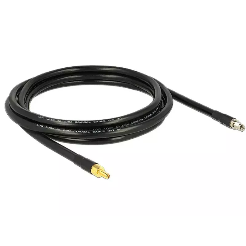 Cable coaxial DeLOCK 13015 3m RP-SMA negro