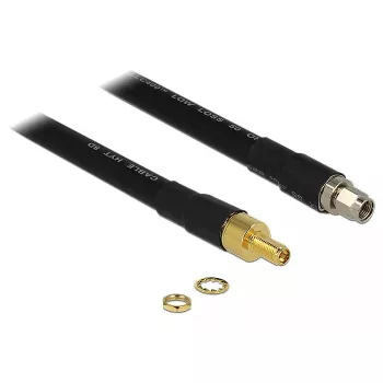Cable coaxial DeLOCK 13015 3m RP-SMA negro