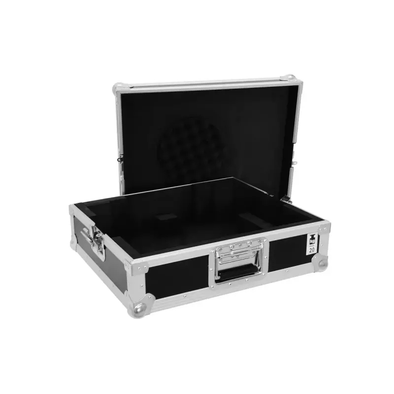 Hardcase Roadinger 30123310 para tocadiscos contrachapado negro plata