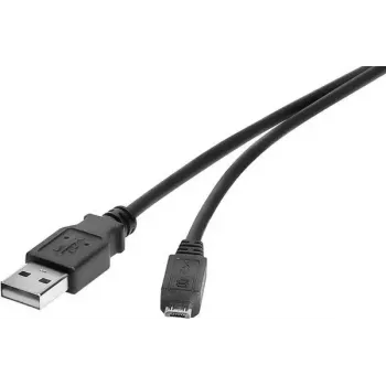 Cable USB Renkforce RF-4463073 0,15 m USB A Micro-USB B negro