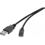 Cable USB Renkforce RF-4463073 0,15 m USB A Micro-USB B negro