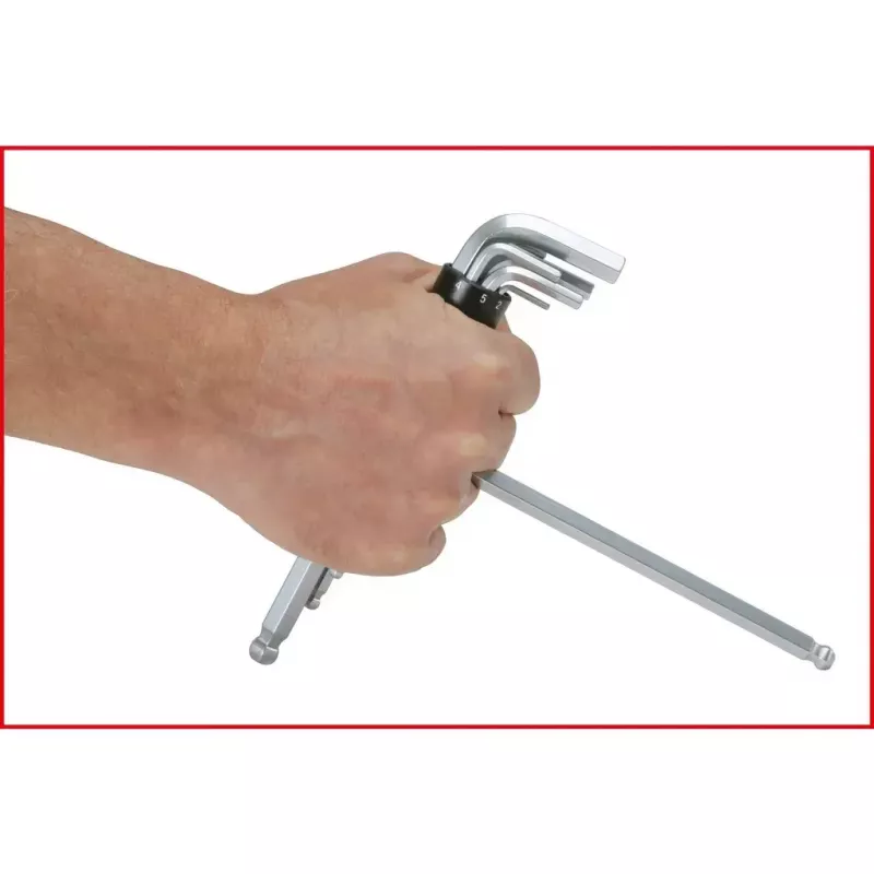 Juego de llaves Allen en L KS Tools 151.2100 métrico 8 uds.