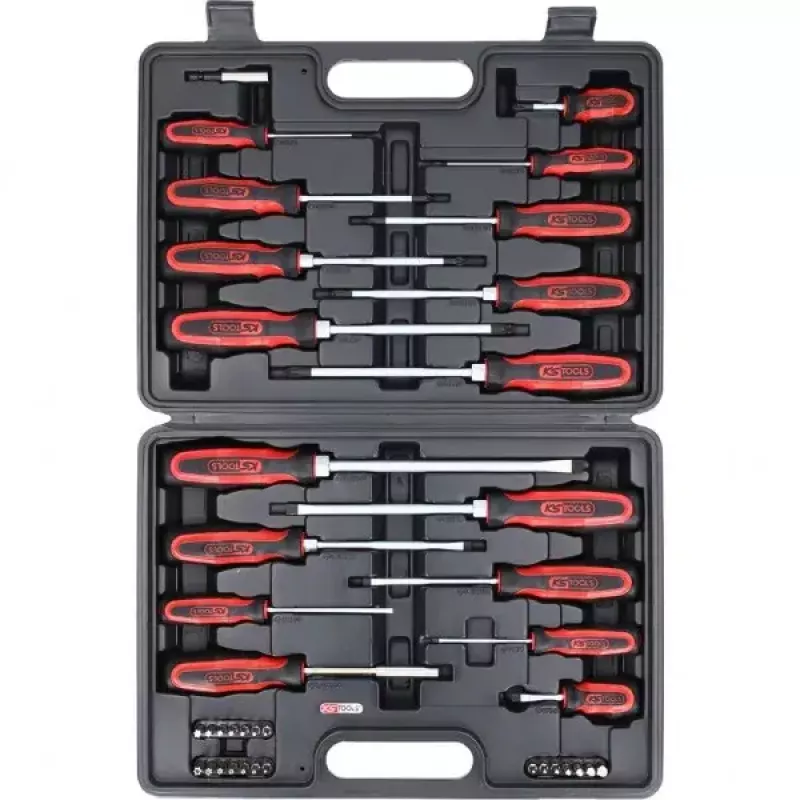 KS Tools ERGOTORQUEplus juego de destornilladores y puntas, 39 uds.