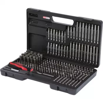Juego de puntas de destornillador KS Tools 911.2008 208 uds. níquel DIN 3126 ISO 1173