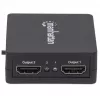 Manhattan 207652 divisor HDMI, 2 puertos, 1080p, vídeo/audio, 2x HDMI, de sobremesa