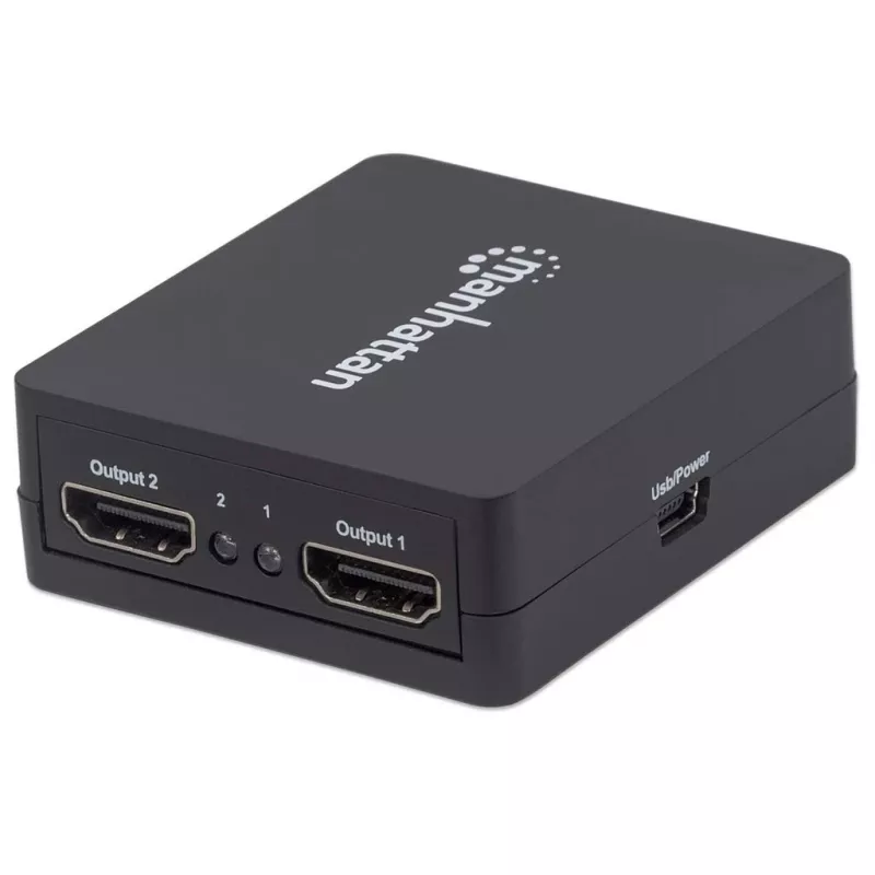 Manhattan 207652 divisor HDMI, 2 puertos, 1080p, vídeo/audio, 2x HDMI, de sobremesa