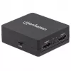 Manhattan 207652 divisor HDMI, 2 puertos, 1080p, vídeo/audio, 2x HDMI, de sobremesa