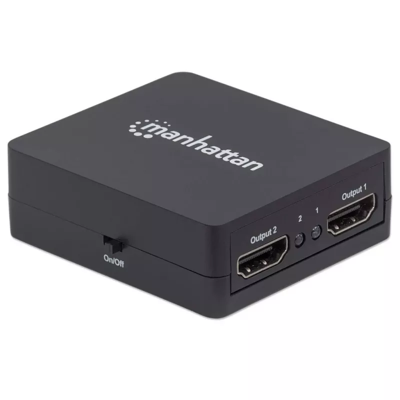 Manhattan 207652 divisor HDMI, 2 puertos, 1080p, vídeo/audio, 2x HDMI, de sobremesa