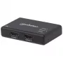 Manhattan 207669 divisor HDMI, 2 puertos, 4K@30Hz, 1x fuente HDMI a 2x pantallas HDMI, fuente de alimentación, negro