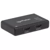 Manhattan 207669 divisor HDMI, 2 puertos, 4K@30Hz, 1x fuente HDMI a 2x pantallas HDMI, fuente de alimentación, negro