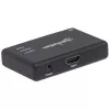 Manhattan 207669 divisor HDMI, 2 puertos, 4K@30Hz, 1x fuente HDMI a 2x pantallas HDMI, fuente de alimentación, negro
