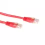 Cable de parcheo ACT rojo de 3 metros U/UTP CAT5E con conectores macho RJ45