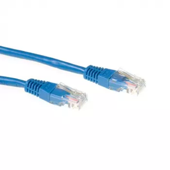 Cable de parcheo ACT azul de 7 metros U/UTP CAT5E con conectores macho RJ45