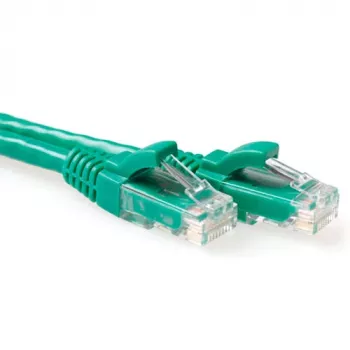 ACT Verde 15 metros cable de red U/UTP CAT6 sin lengüeta con conectores RJ45