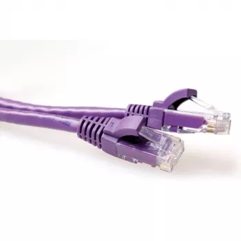 ACT cable de red U/UTP CAT6 de 3 m morado sin lengüeta con conectores RJ45