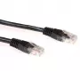 Cable de red U/UTP CAT6 ACT negro de 0,25 metros con conectores RJ45