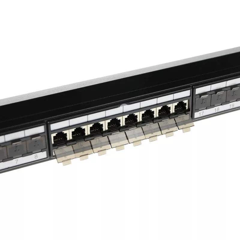 Panel de parcheo ACT 24 puertos apantallado CAT6A con tapa CAT6A