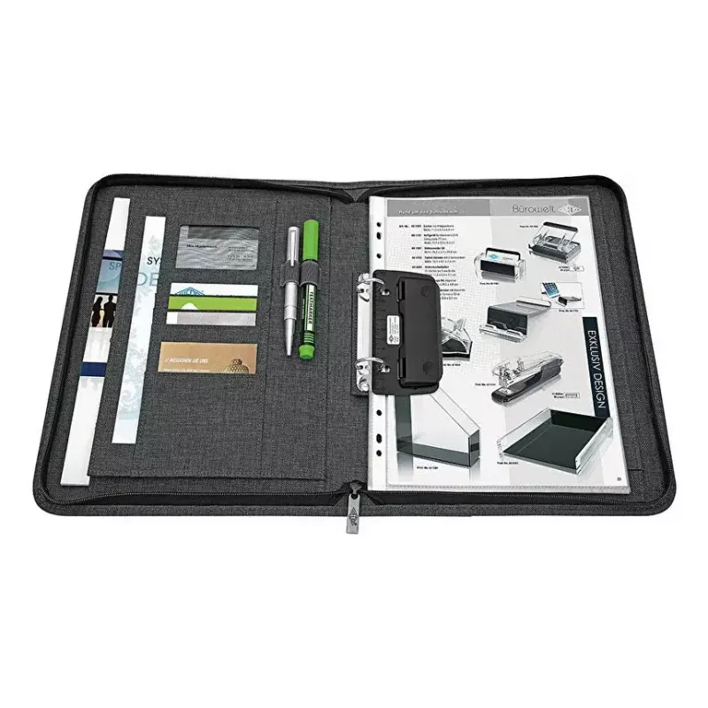 Organizador personal WEDO 58 352412 A4 Poliéster gris, archivador de 2 anillas