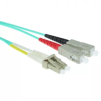 ACT 17 metros cable de fibra óptica patch multimodo LSZH 50/125 OM3 dúplex con conectores LC y SC
