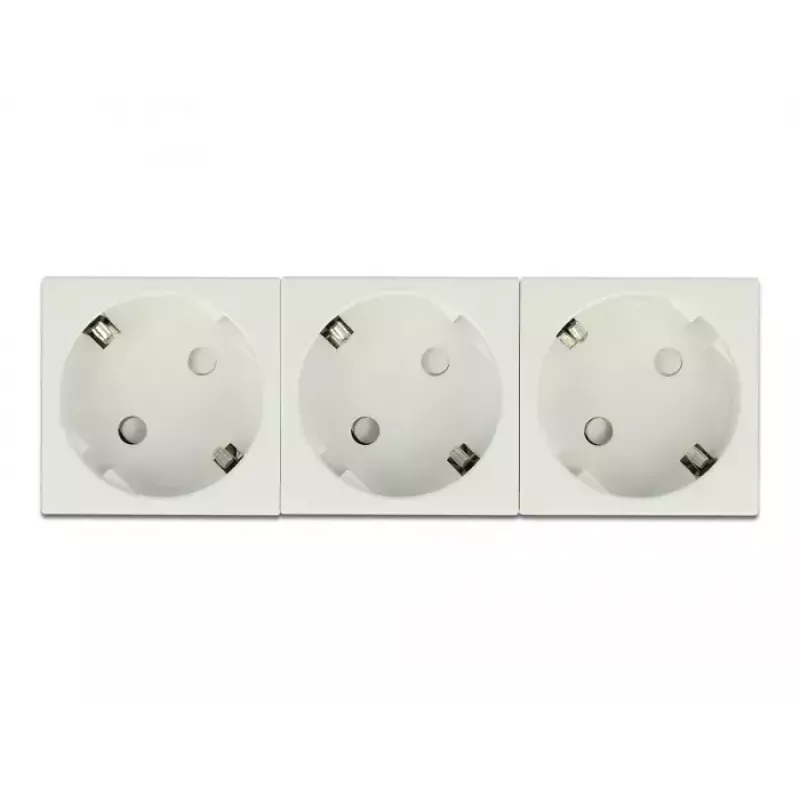DeLock 81323 Easy 45 Enchufe Schuko triple, 45 x 45 mm, 5 uds.