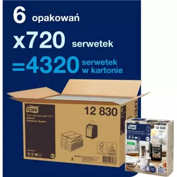 Servilletas de papel Tork 720 Xpressnap Fit 12830 blanco 1 capa