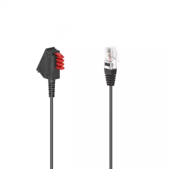 Cable de teléfono Hama 00201116 6 m negro RJ-45 TAE (F)