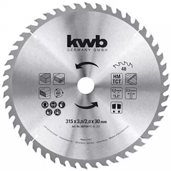 Disco de sierra circular KWB 593159 31,5 cm 1 ud.
