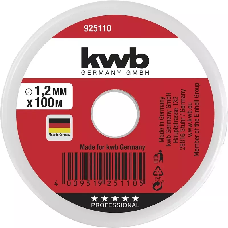 Cordel KWB 925110 100m nailon verde 1,2mm